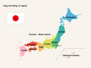 Japan regions map