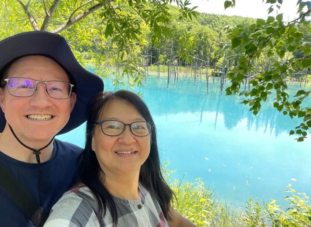 Blue Lake in Hokkaido, Japan