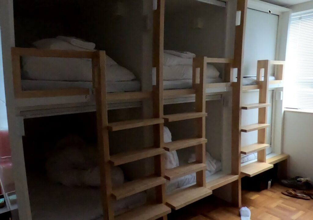 Youth hostel bunk room