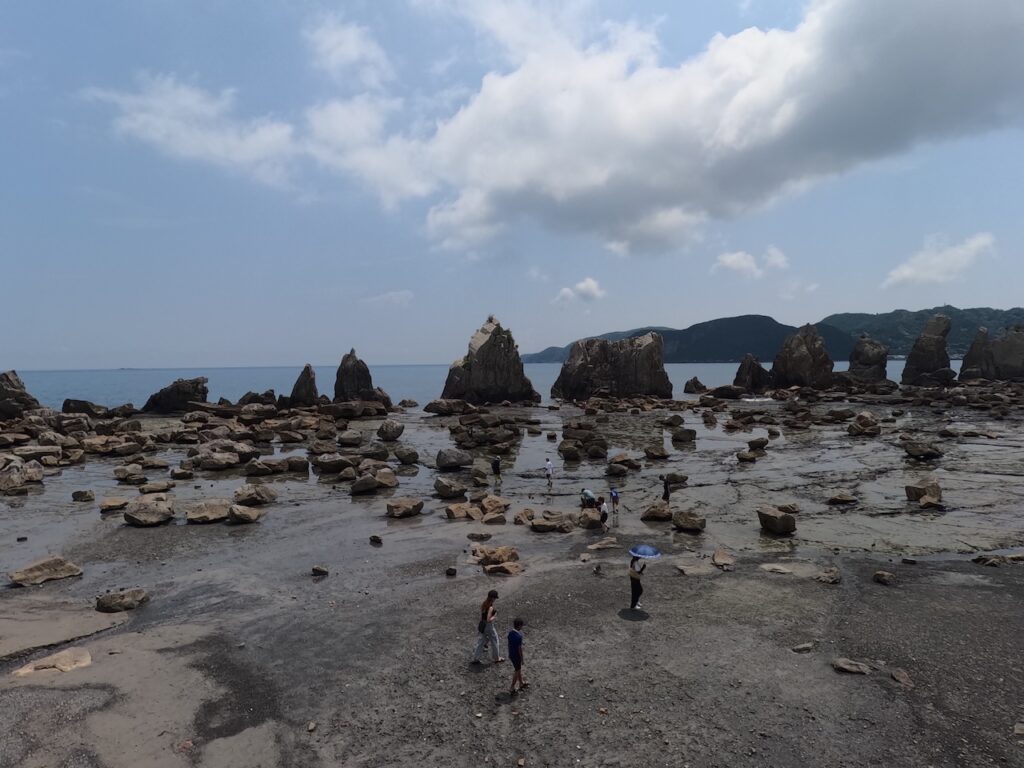 Hashikui Iwa in Kushimoto Japan