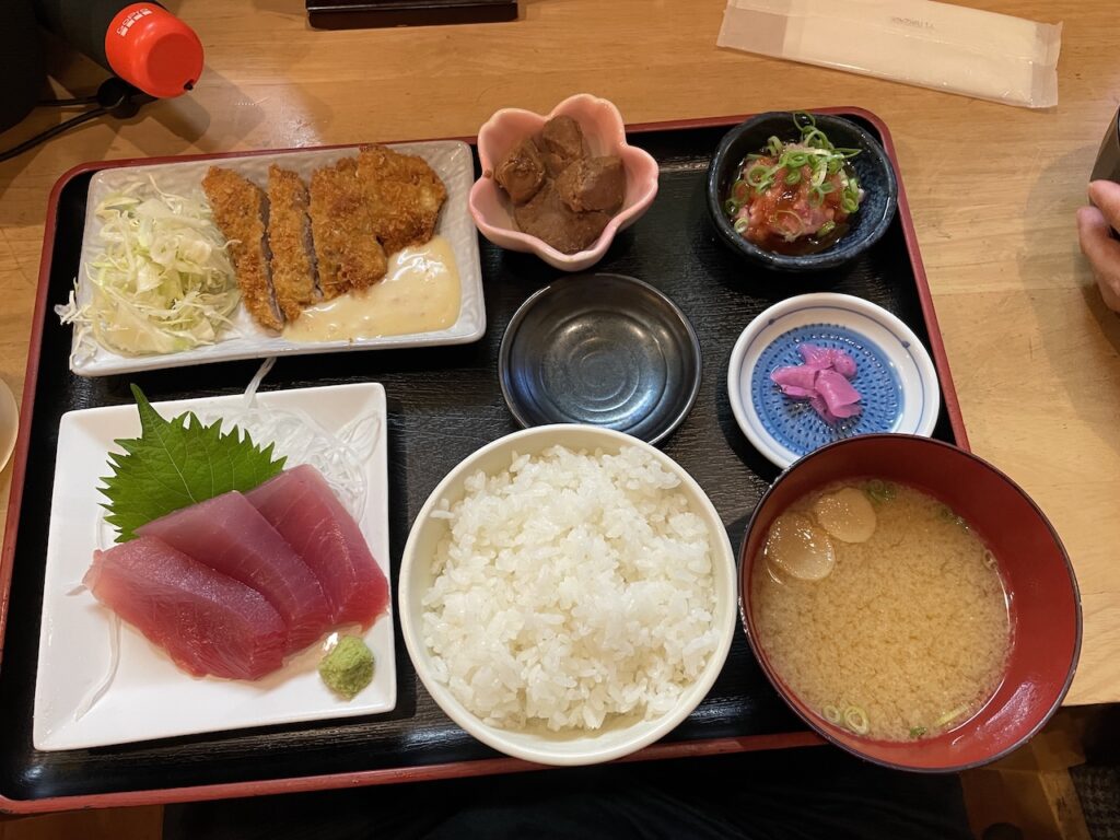 Tuna meal in Ooshima, Wakayama, Japan
