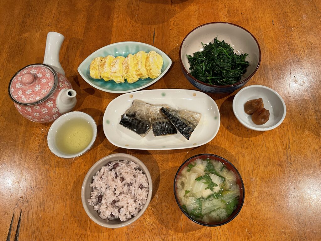 Homemade Japanese meal