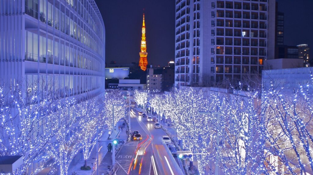 Tokyo Skytree and Roppongi Hills Christmas Illuminations