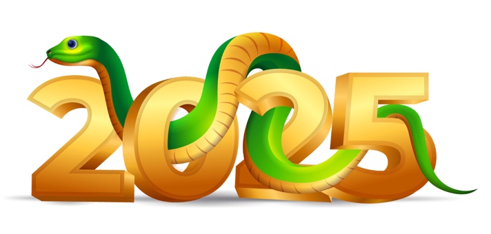 2025 Happy New Year Snake