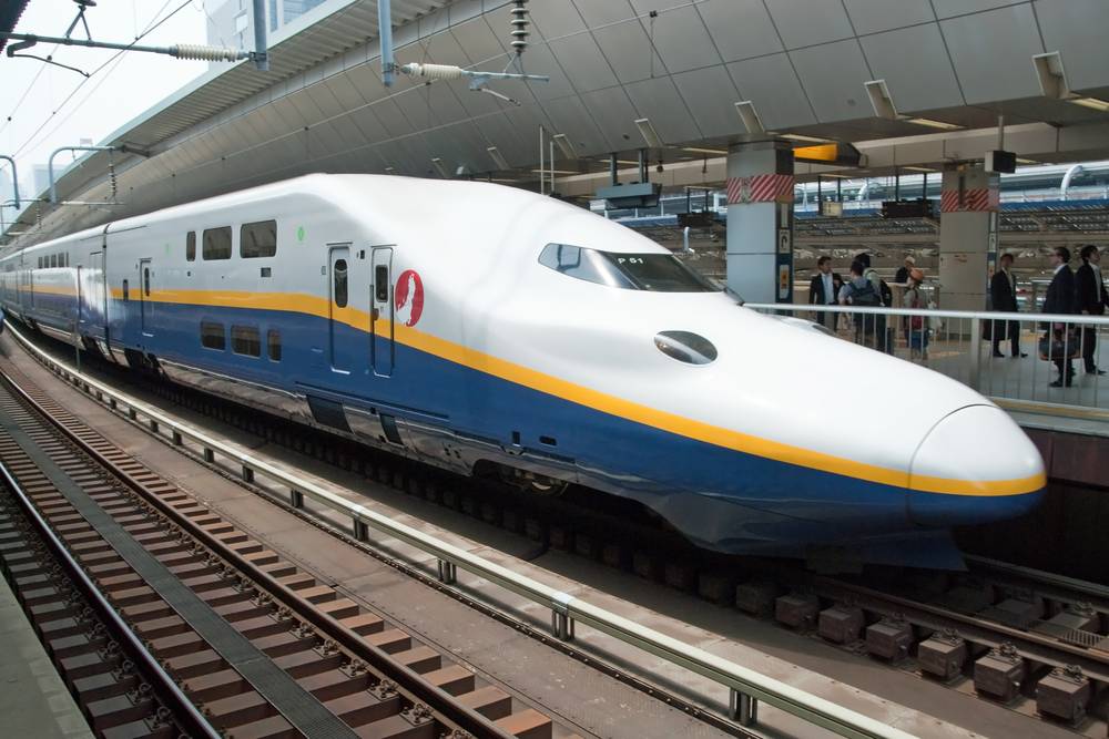 Bullet train (shinkansen) in Japan