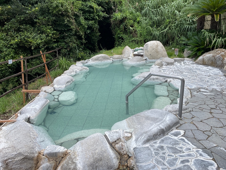 Outdoor bath in Japan