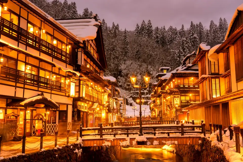 Ginzan Onsen in Yamagata Japan