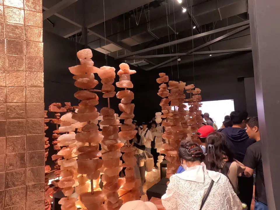 Himalayan salt display at Expo in Osaka Japan