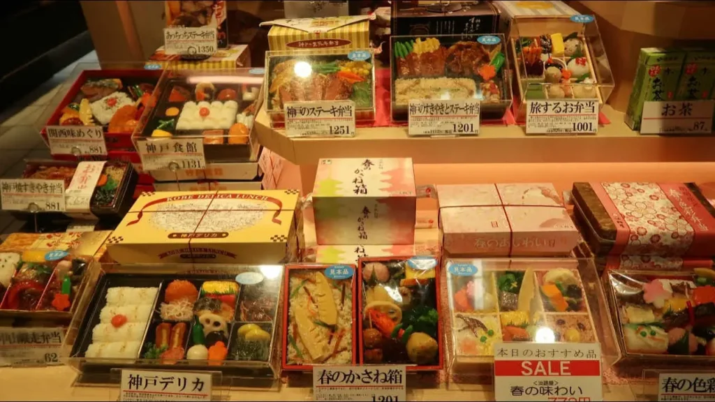 Bento boxes for sale in Japan department store basement