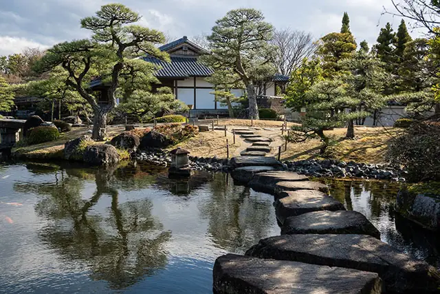 Koko-en at Himeji Castle in Hyogo Japan