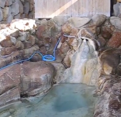 Spring source at Saki no Yu in Shirahama Japan