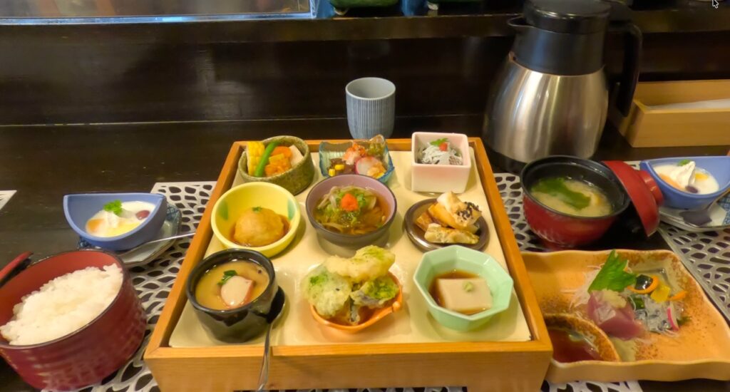 Multi-course meal in Japan